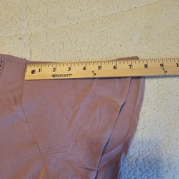 Torrid 1X Elderberry Crinkle Gauze Babydoll Top Flutter Sleeve Boho - Picture 8 of 10